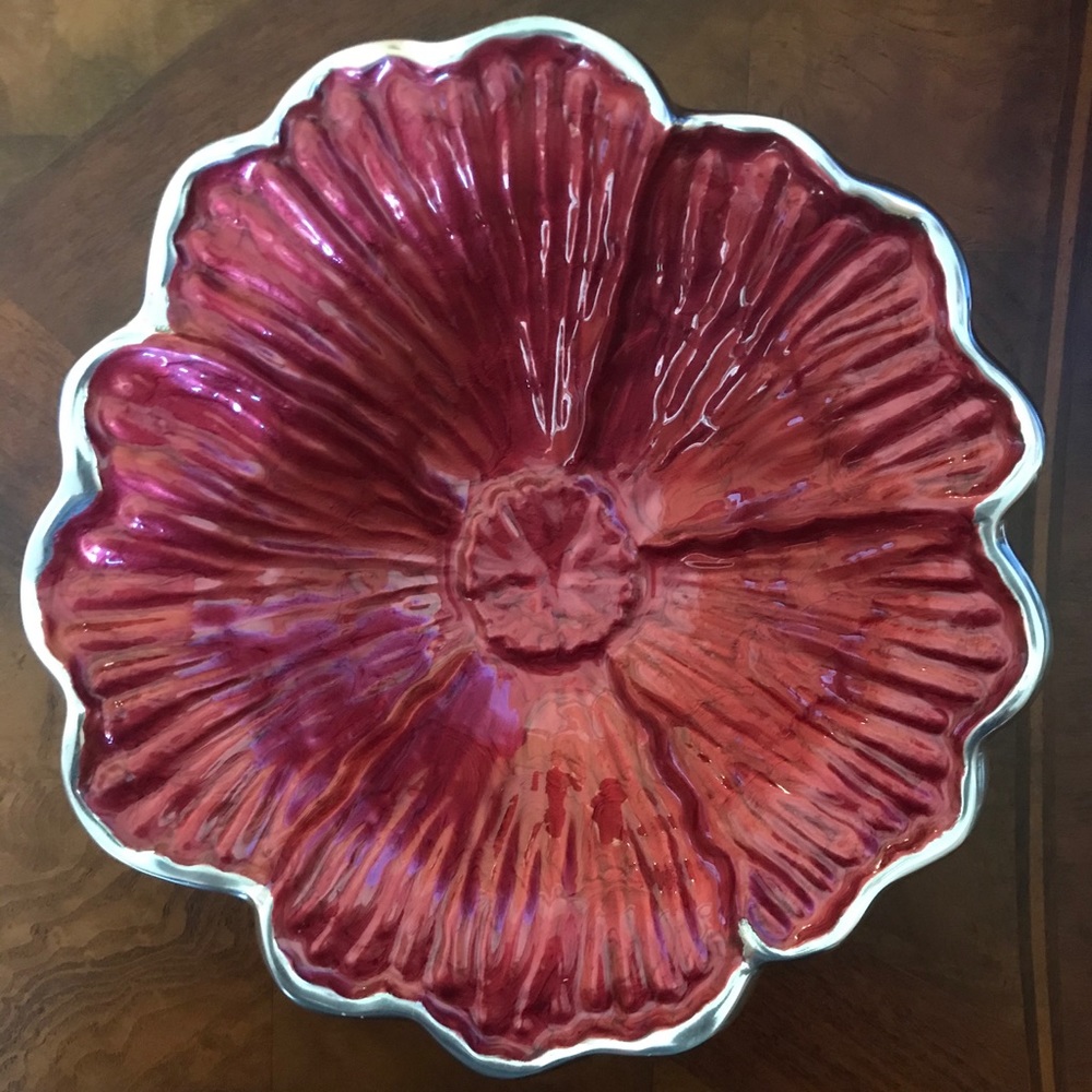 🆕 Julia Knight 8" Hibiscus Bowl in Pomegranate